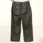 Madewell  • slim emmett wide-leg pants in vegan leather in dried olive sz 26 Photo 5