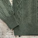 Madewell Hollydene Ruffle-Shoulder merino wool blend Pullover Sweater size XS in Green Photo 5