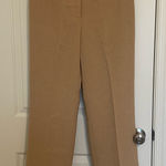 Kasper NWOT  women’s tan flat front polyester straight‎ leg dress pants size 10 Photo 0