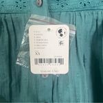 Free People NWT Wrapped In A Dream Embroidered Blouse North Sea Teal XS Photo 8