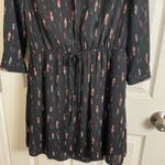 Black Rainn Black dress with Feathers Patterns size medium Photo 3