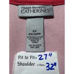 Catherines  Ombre Pink Red Pleated Scoop Neck Butterfly Sleeve Tunic Top 2X Photo 2
