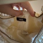 ZARA NWT White Cream Color Beaded Pearled Shoulder Bag Photo 10