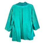 Parsley & Sage Sea Green Embroidered Tank 3/4 Sleeve Open Blouse Set Size 2X Photo 1