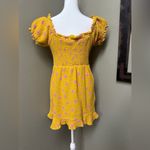Entro mustard & pink floral mini dress Photo 3