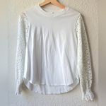 See By Chloe  powder white top lace sleeves size XS Photo 4