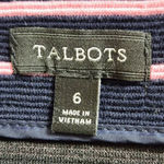  Navy and Pink Striped Skirt Size 6 Talbots Preppy Striped Knit Skirt Photo 5