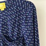 Maeve for Anthropologie Blue Clara Button Down Blouse with Flying Birds, Size 4 Photo 2