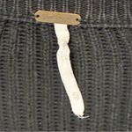 Free People Black Ribbed Cropped Oversized Crewneck Sweatshirt Thick Knit XS Photo 2