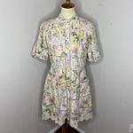 Zimmermann  Valour Hydrangea-print‎ Cotton Dress in Light Yellow Sz 3 Photo 1