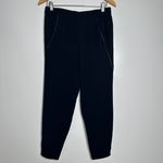 Vince Navy Satin Trim Crepe Pull-On Joggers Size Small Photo 2