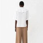 Chloé NEW See By Chloe Women’s White Cotton Poplin Short Sleeve Blouse Top Size 8 Photo 3
