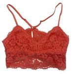 Aerie Orange All Over Lace Wireless Bralette small Photo 0