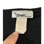 Papaya Hot Blouse Top Black Faux Wrap V Neck Bow Accent Y2K Medium* Photo 4