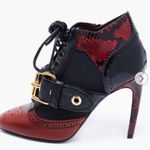 Burberry  Black/Brown Python and Leather
Buckle Ankle booties NEW Photo 4