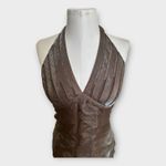 Cache Vintage Y2K Metallic Halter Mini Dress Womens size 6 Bodycon Glam Cocktail Photo 6