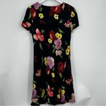 American Vintage Vintage Y2K Cottagecore Floral Black Midi Dress Size 12 Early 2000s Photo 5