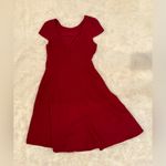Dress the Population NWOT LIVIA GARNET RED FIT & FLARE DRESS sz L Photo 4
