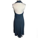 Papillon embroidered Y2K halter top dress blue Sz M midi Size M Photo 2