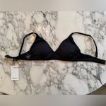 Quince NWT Black Italian v-neck bikini top Sz S Photo 8