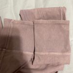 Lululemon Wunder Under Crop HR 23" Rib DESIGNED FOR YOGA Pale pink leggings ( wore once) Photo 7