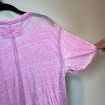 We The Free  Burn Out T-Shirt Pink Pocket Crew Neck Distressed Lightweight  Sz XS Photo 8