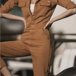 MOTHER The Fixer Denim Utility Jumpsuit size XS Orange Photo 1