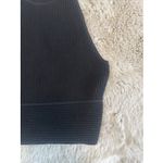 Babaton  Women's XS Crop Top Tank Knit Ribbed Thick Stretch‎ Black Casual Photo 2