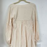 Sancia Anita Cream Silk Boho Babydoll Dress Mini Womens S V Neck Cottage Core Photo 6