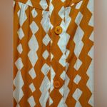 ZARA Orange Geometric Printed Button Down Maxi Dress Small Photo 7