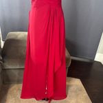 Red Chiffon Off the Shoulder Formal Bridesmaid Dress Corset Back Size 10 NWOT Photo 13