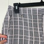 Adrianna Papell NWOT women’s black white light pink plaid pattern stretch pants Photo 1