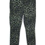Good American Green Sage Leopard Good Waist Crop skinny Jeans 4 27 NWT Photo 0