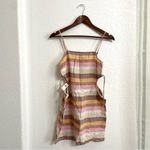 Aerie NWT  Womens Dress Stripe Multicolor Cut Out Side Sundress Linen Size XS Photo 1