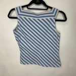 Talbots Blue White Stripe Stretch Crop Top Vintage Y2K Small Photo 5