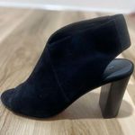 via spiga  Black Suede Leather Open Toe Heels Shoes Size 7 Photo 0
