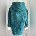 Vintage‎ Genuine Leather Shearling Lined Hooded Coat Winter medium Green Size L Photo 5