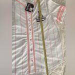 Betty Boop Shirt Womens L Baseball Jersey Novelty Button Down Uniform Top Retro Photo 4