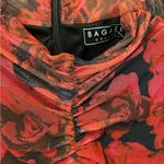 Bagatelle ‎ Ruched Mesh Floral Top Size x-Large Photo 1