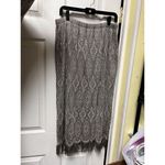 Sharade Nites Size 18 Vintage Top & Skirt Black & Silver Metallic Fringe CFJ Photo 3