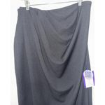 Abercrombie & Fitch Black Drape Front Pencil Skirt Midi Skirt Womens Size Large Photo 2