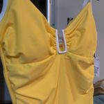 Shade & Shore  One Piece Swimsuit Ruched Tummy Control Yellow‎ L-XL Photo 6
