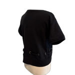 Fabletics | Odin Cinch Waist Detail Black Tee French Terry Fabric Size XS Photo 6