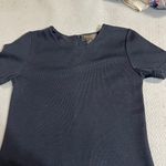 Premier Vintage Wool Blend Short Sleeve Fitted Crewneck Bodycon Sweater Dress XS Black Photo 2