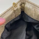 Steve Madden Small Shiny Metallic Gold Leather Frame Clutch Purse Photo 4