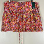 Wild Fable  NWT Pink Floral Tiered Mini Skirt Womens XXL Smocked Cottagecore Boho Photo 2