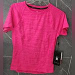 Spyder New With Tags Active Hot Heather Pink Stretch Short Sleeve Shirt Small Photo 0