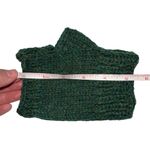 Handmade Womens Handcrafted Fingerless Glove Knit Solid Green Lightweight OS Photo 7