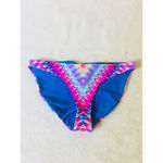 PilyQ  Bikini Bottom Reversible Blue Tie Dye $76 Ruched Back Photo 1