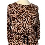 iRelax Pajama Set Jersey Knit Jogger Pant & Long Sleeve Top Leopard Women’s L/XL Brown Photo 9